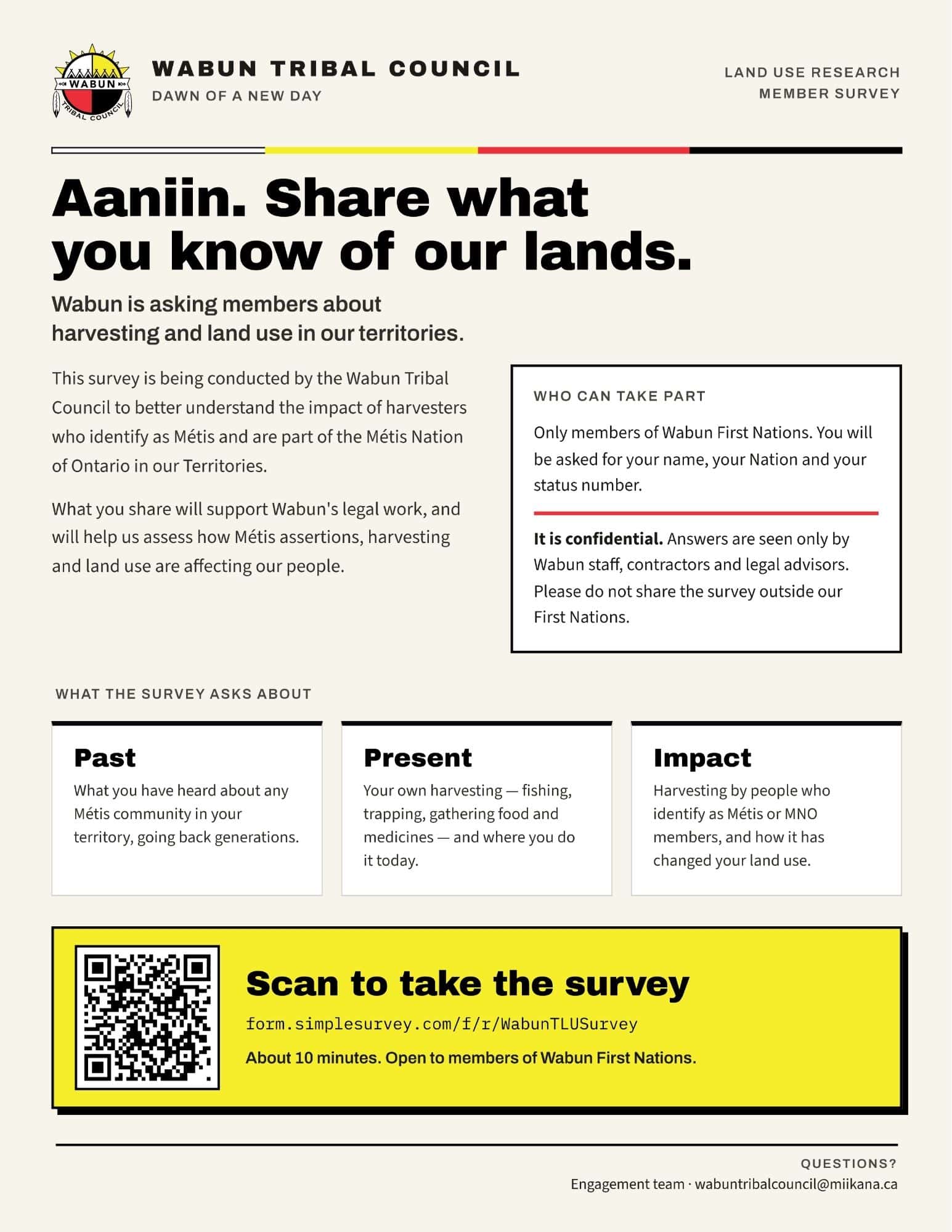 Wabun Land Use Research Member Survey